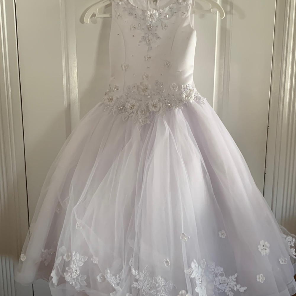 Stunning White Communion or Flower Girl Dress